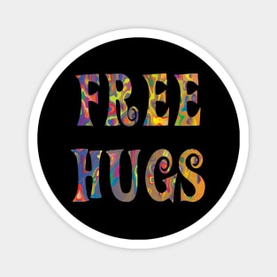 Trippy Hippie Free Hugs Magnet